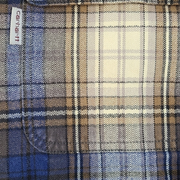 Carhartt Hubbard Heavyweight Orginal Fit Flannel Button-down Long Sleeve Shirt L - Picture 3 of 13